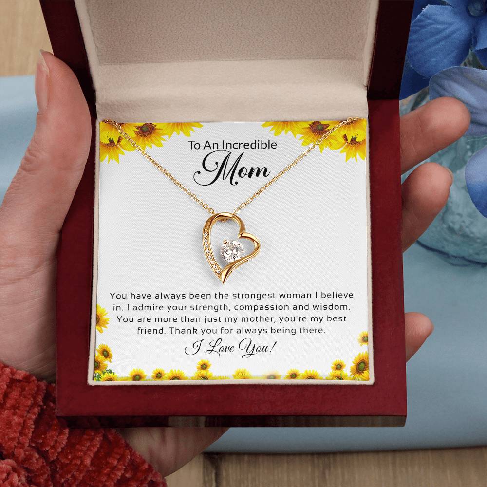 To An Incredible Mom | I Love You - Forever Love Necklace