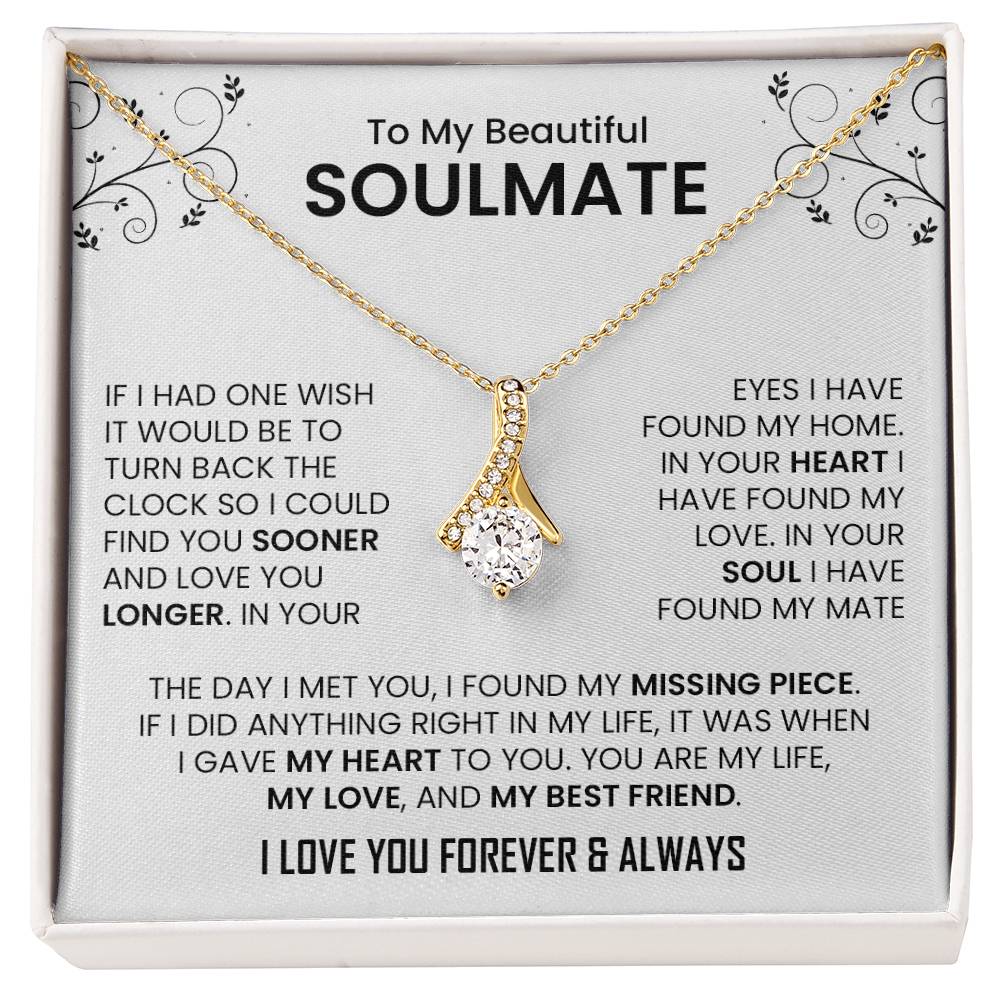 To My Beautiful Soulmate | I Love You, Forever & Always - Alluring Beauty necklace