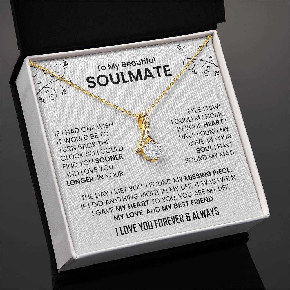 To My Beautiful Soulmate | I Love You, Forever & Always - Alluring Beauty necklace