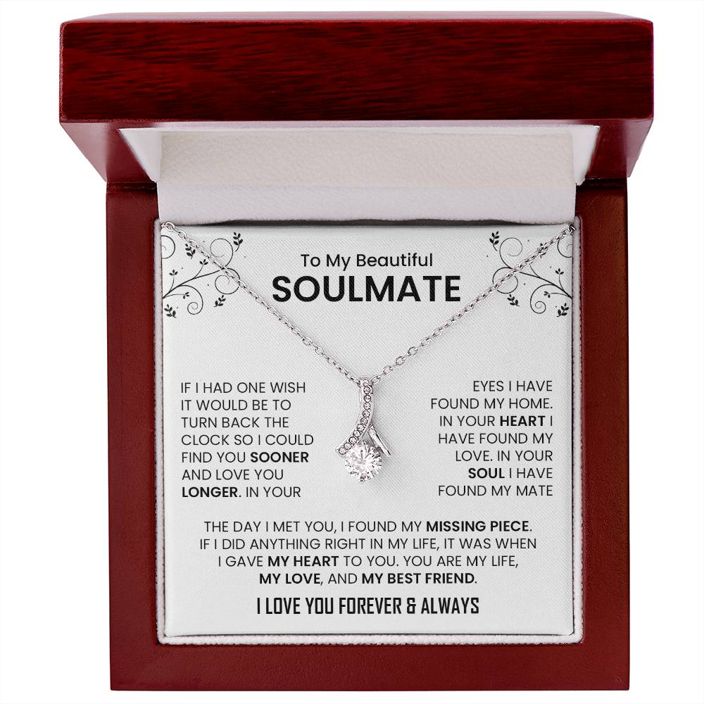 To My Beautiful Soulmate | I Love You, Forever & Always - Alluring Beauty necklace