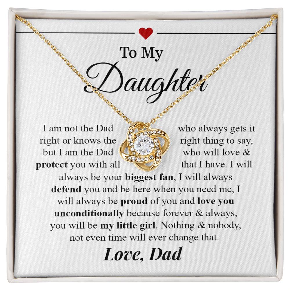 To My Daughter | I Love You - Love Knot Necklace