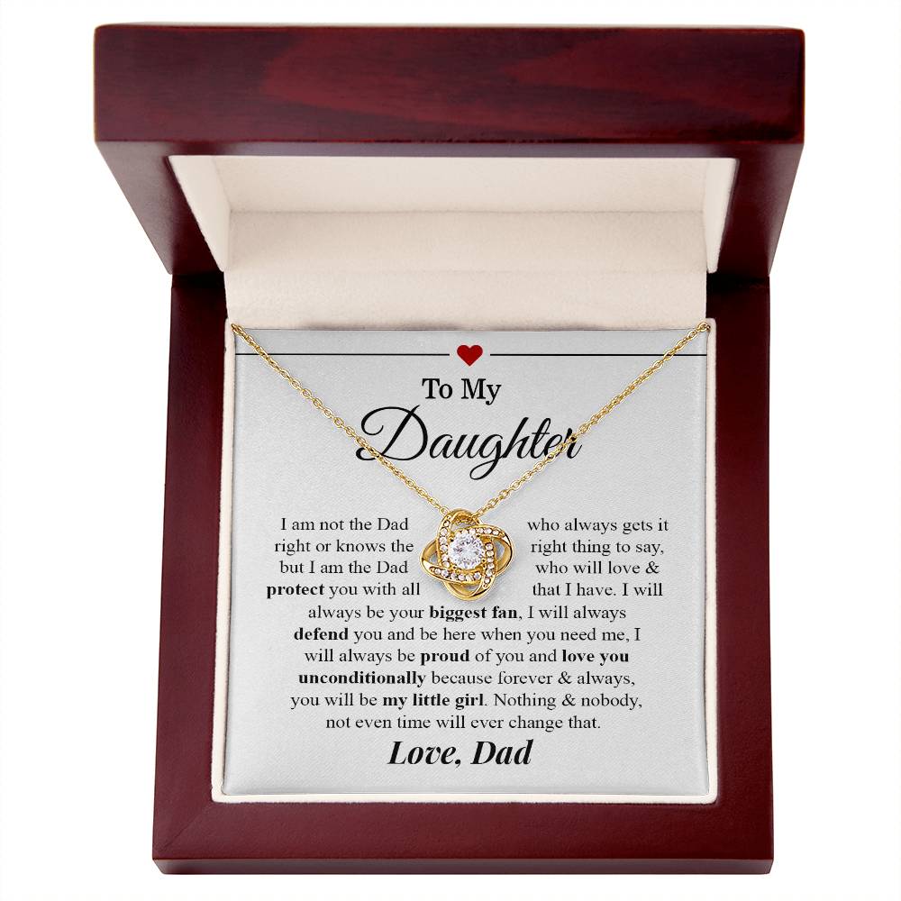 To My Daughter | I Love You - Love Knot Necklace