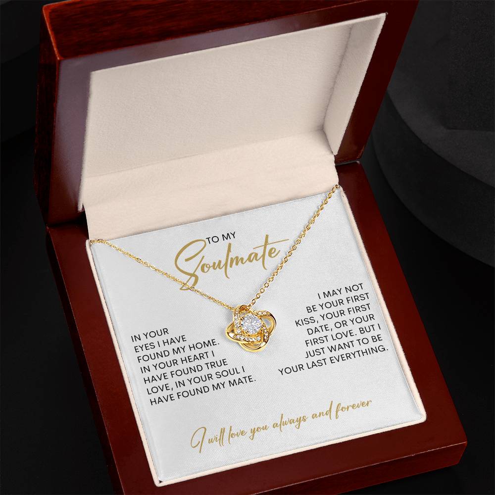 To My Soulmate | I Will Love You, Always & Forever - Love Knot Necklace