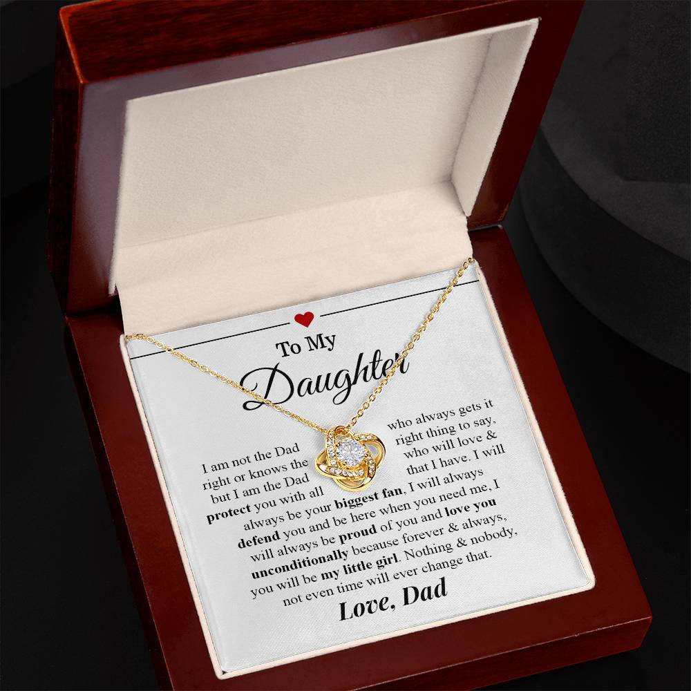 To My Daughter | I Love You - Love Knot Necklace