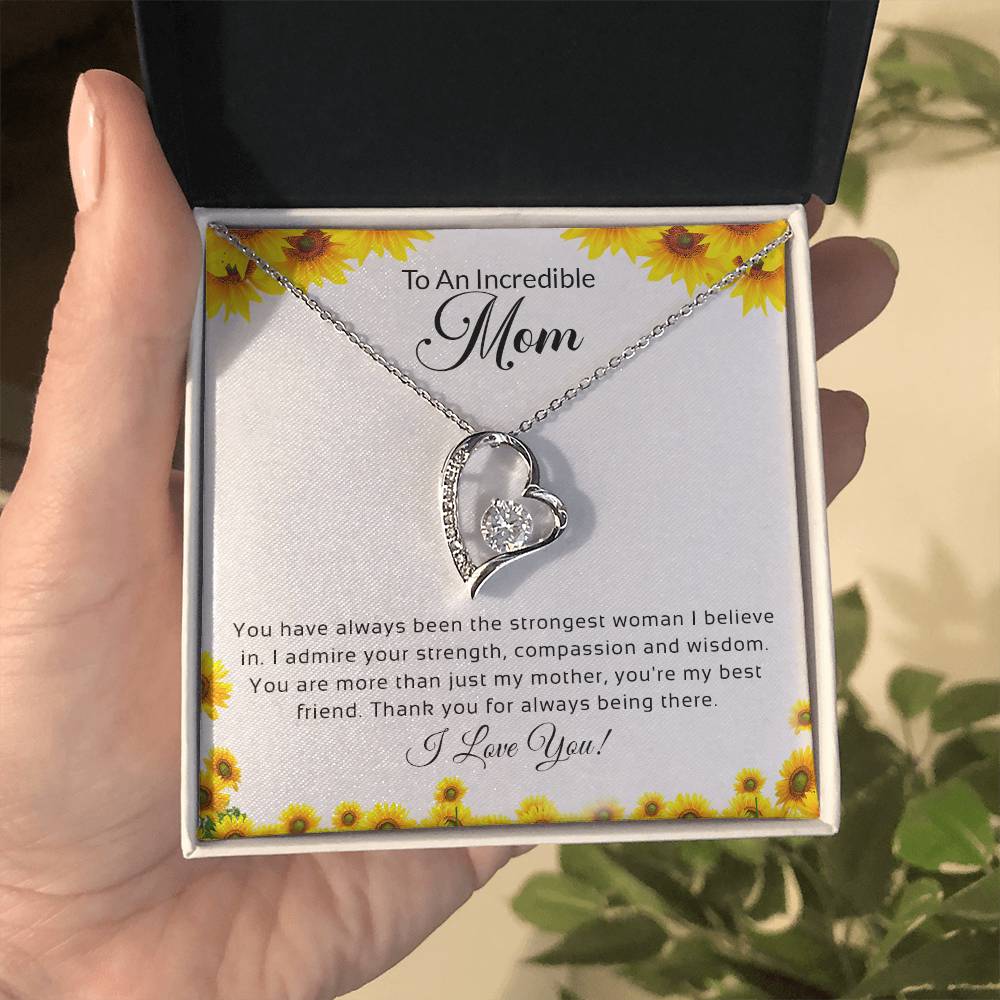 To An Incredible Mom | I Love You - Forever Love Necklace