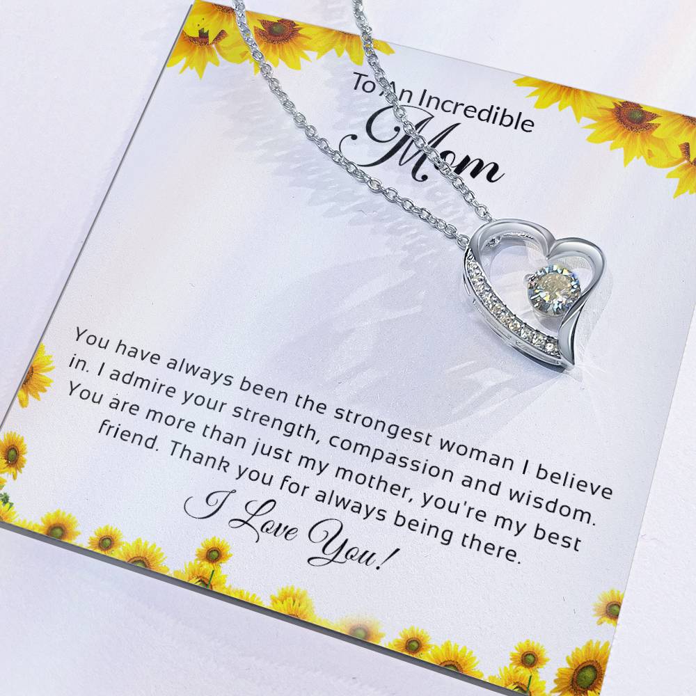 To An Incredible Mom | I Love You - Forever Love Necklace