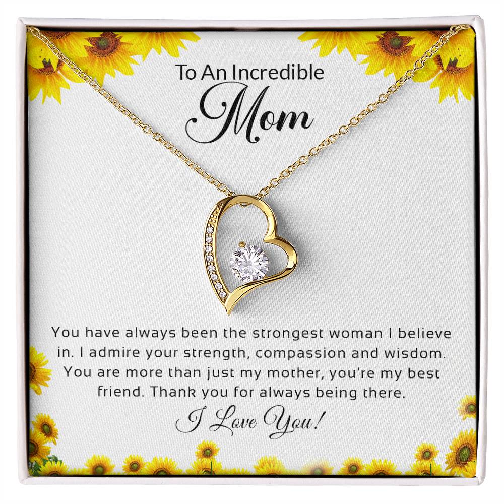 To An Incredible Mom | I Love You - Forever Love Necklace